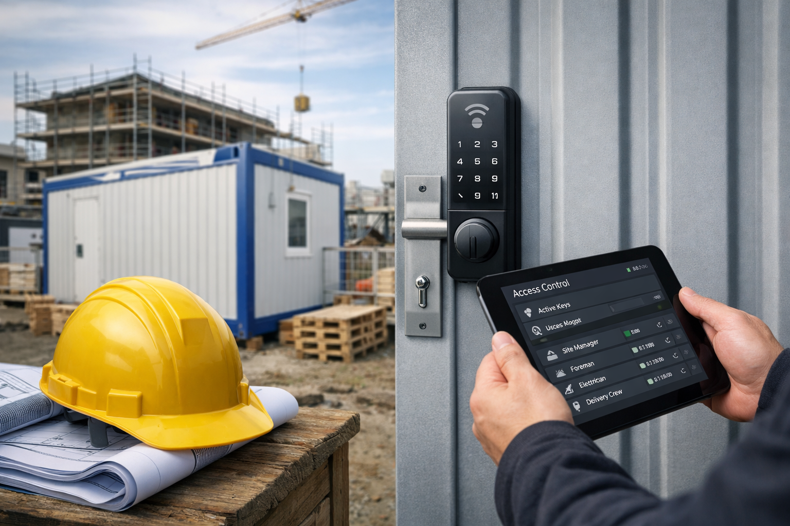 Zutrittskontrolle für Baustelle mieten – digitale Sicherheit für Bauprojekte